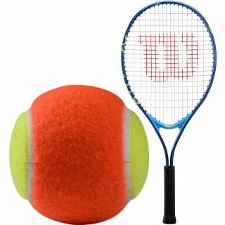 Wilson US Open Junior Tennis Racquet, Orange Tennis Balls