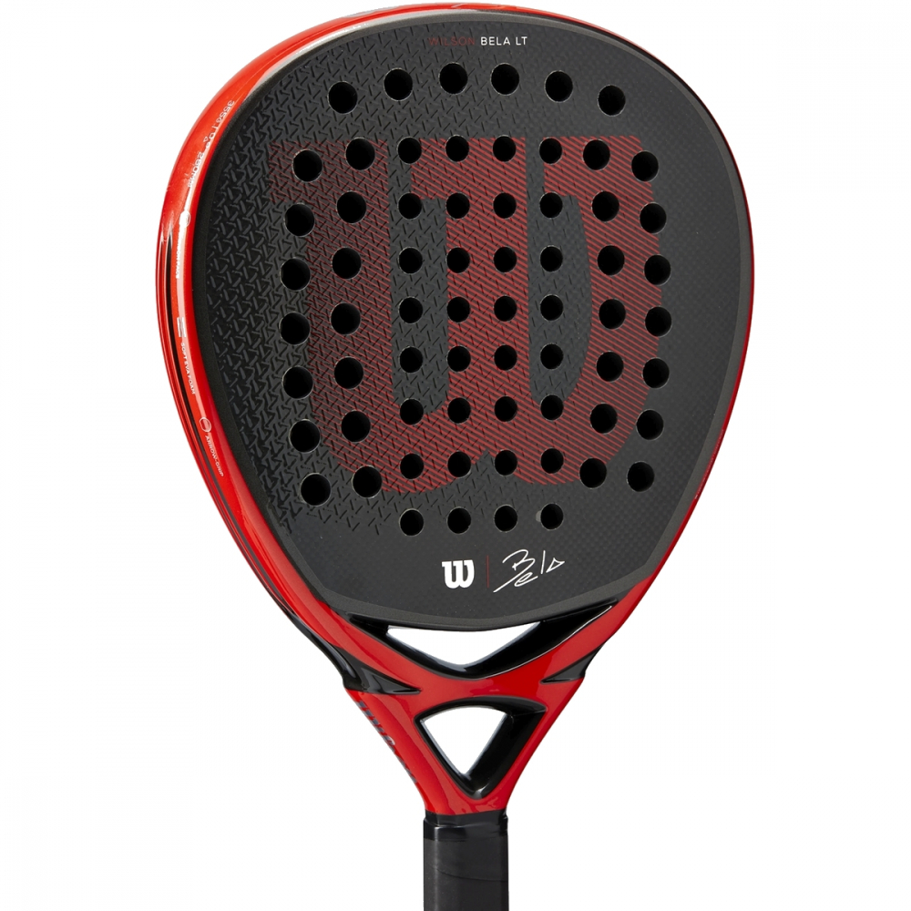 WR089211U Wilson Bela LT Padel Racket (Red/Black)