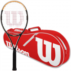 Wilson Burn Spin 103 Tennis Racquet Bundled w an Advantage II Tennis Bag (Red) -