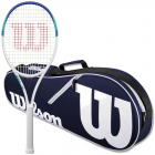 Wilson Six Two Tennis Racquet Bundled w an Advantage II Tennis Bag (Navy) -