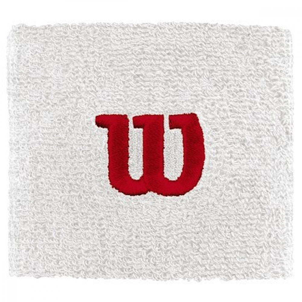 WR5602100 Wilson 'W' Tennis Wristband (White)