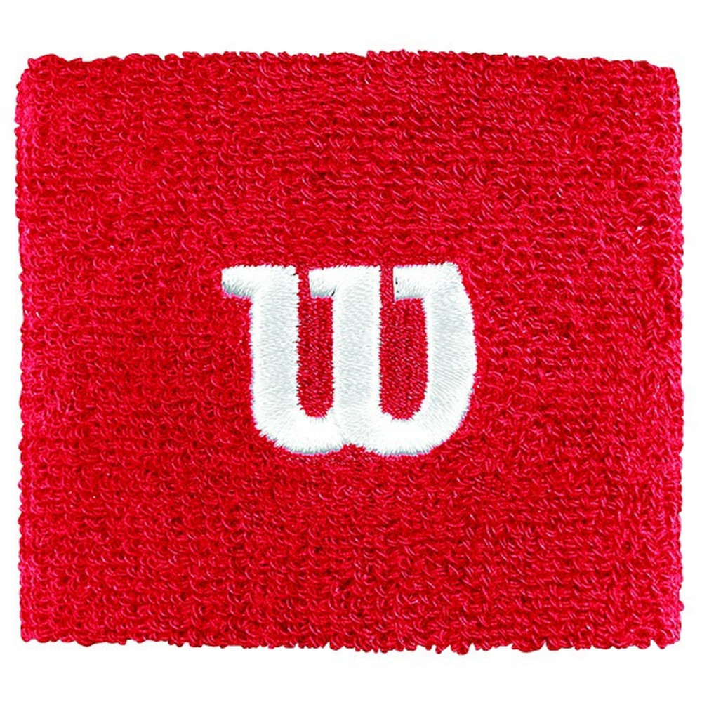 WR5602900 Wilson 'W' Tennis Wristband (Wilson Red)