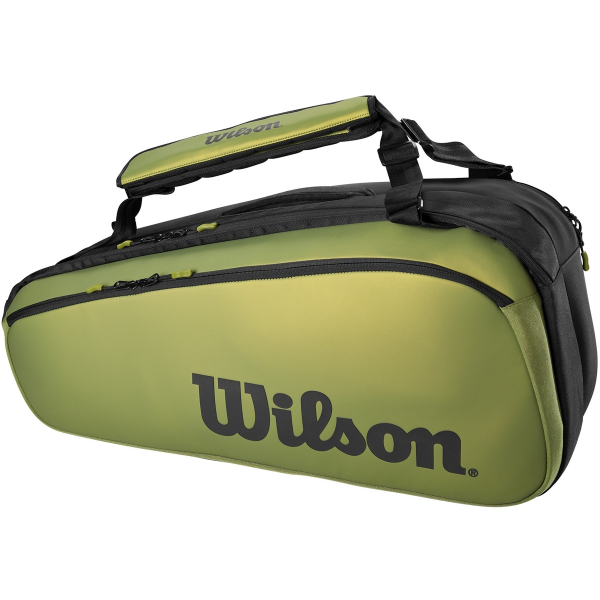 Wilson Super Tour Blade 9PK Tennis Racquet Bag (Green/Black)