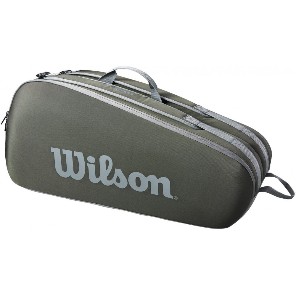 WR8022401001U Wilson Tour 12 Pack Tennis Bag (Dark Green)