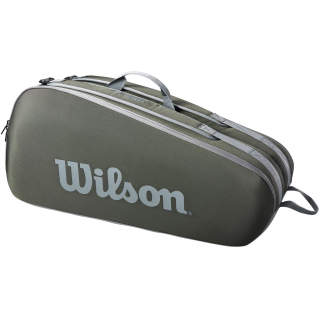 WR8022501001U Wilson Tour 6 Pack Tennis Bag (Dark Green)
