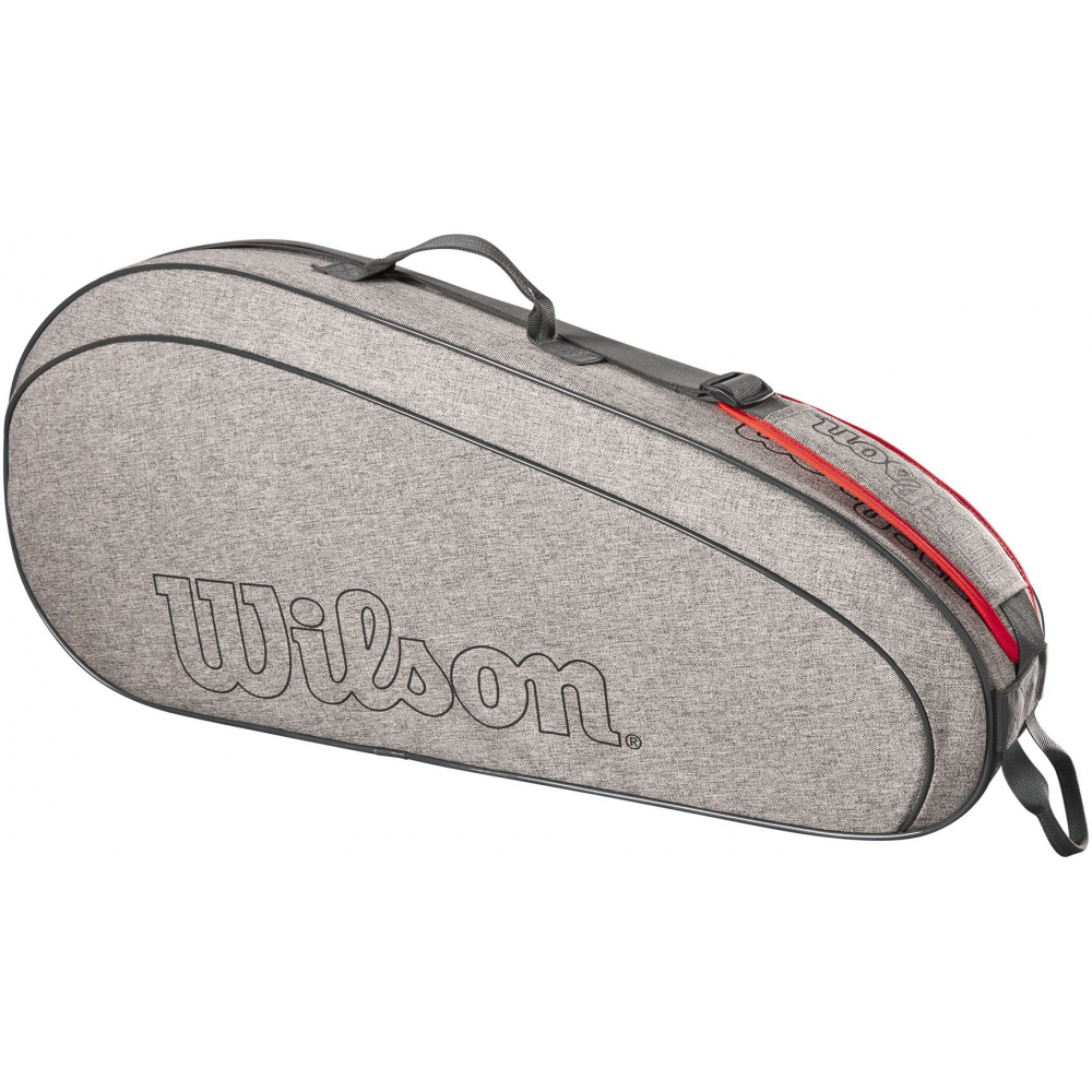 WR8022801001U Wilson Team 3 Pack Tennis Bag (Heather Grey)