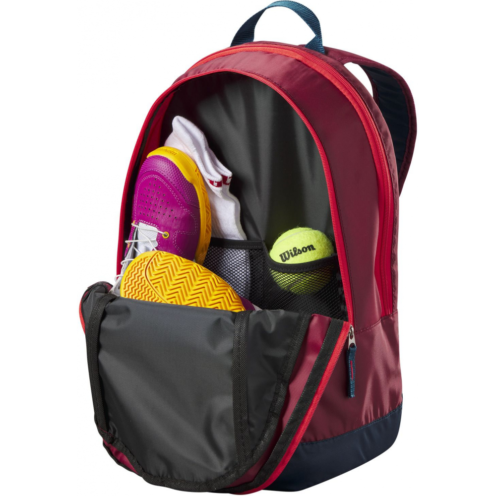 WR8023803001U Wilson Junior Tennis Backpack (Red/Infrared)