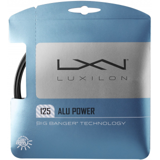 WR8306901125 Luxilon ALU Power 125 Black Big Banger Technology Tennis String (Set)