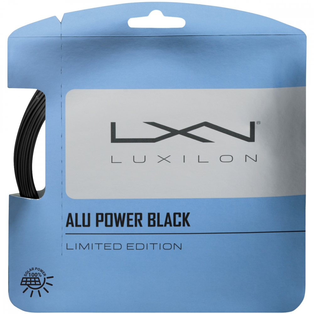 WR8306901 Luxilon ALU Power Black Tennis String Set Limited Edition