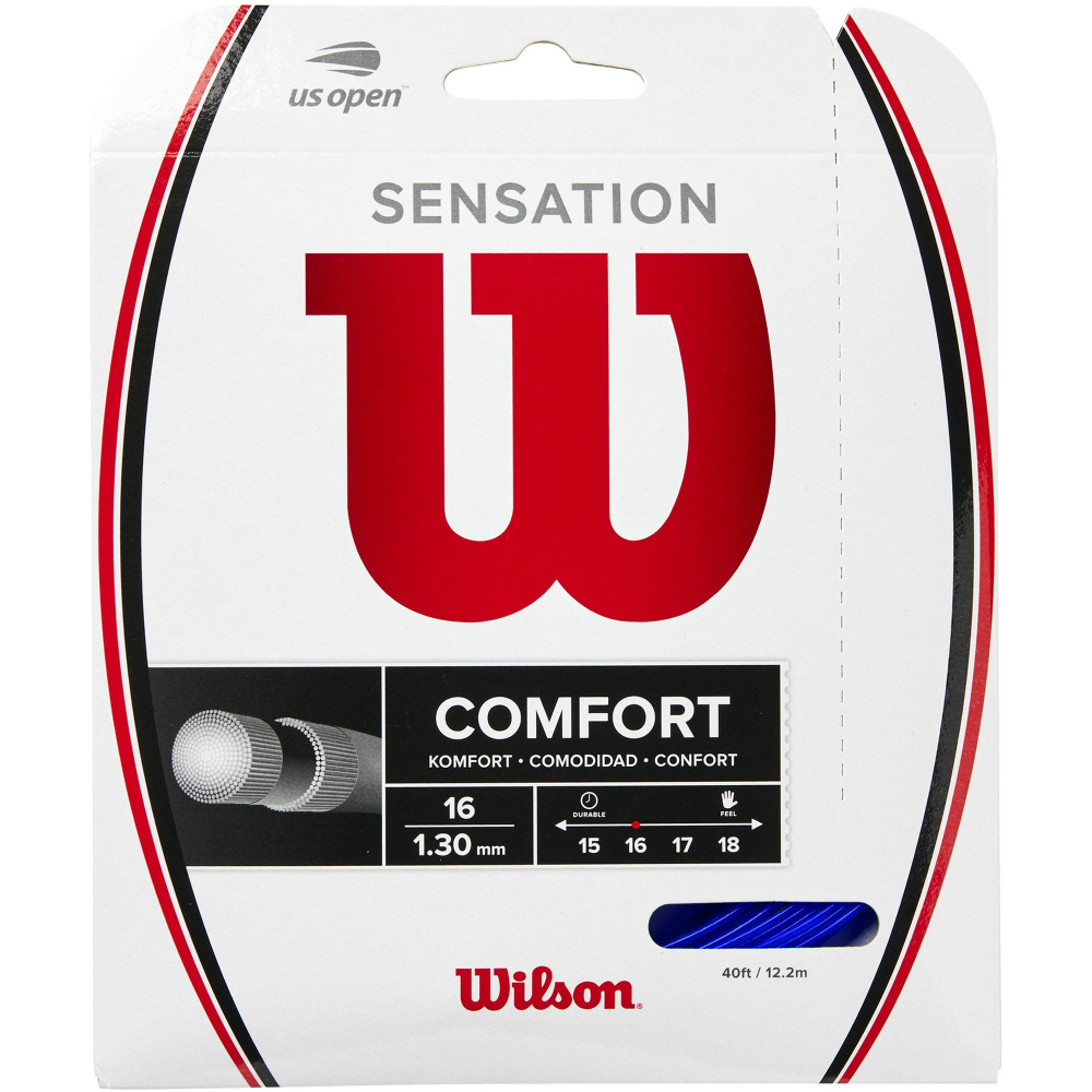 WR8308601U Wilson Sensation 16g Blue Tennis String (Set)