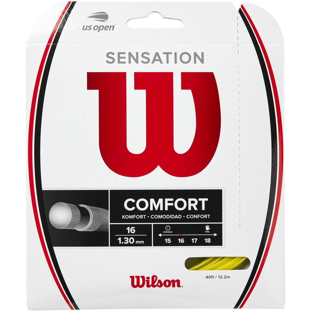 WR8308901 Wilson Sensation 16g Yellow Tennis String (Set)