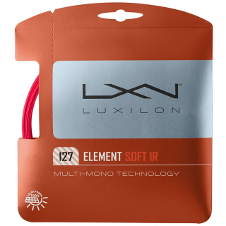 WR8309201 Luxilon Element Soft IR 127 Red Tennis String (Set)