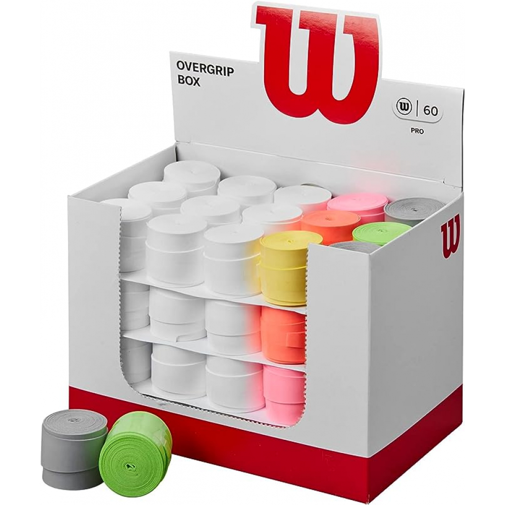 WR8438101001 Wilson Pro Overgrip 60 Box (Assorted Colors) a