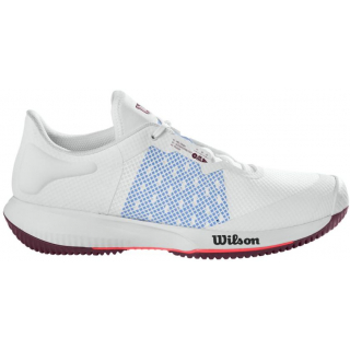 WRS327570 Wilson Women's Kaos Swift Tennis Shoes (White/Chambray Blue/Fig)