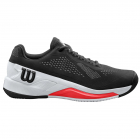 Wilson Men’s Rush Pro 4.0 Tennis Shoes (Black/White/Poppy Red) -