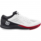 Wilson Men’s Rush Pro ACE Tennis Shoes (White/Black/Poppy Red) -