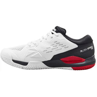 WRS328420U Wilson Men's Rush Pro ACE Tennis Shoes (White/Black/Poppy Red)