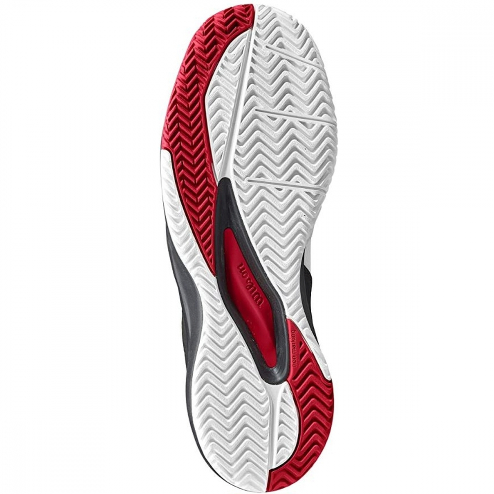 WRS328420U Wilson Men's Rush Pro ACE Tennis Shoes (White/Black/Poppy Red)