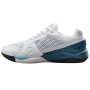 WRS328600U Wilson Men's Rush Pro 4.0 Tennis Shoes (White/Blue Coral/Blue Atoll) - Left