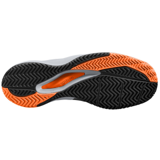 WRS328660U Wilson Men's Rush Pro ACE Tennis Shoes (Ebony/Quarry/Shocking Orange) - Sole