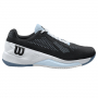 WRS328680U Wilson Women's Rush Pro 4.0 Tennis Shoes (Black/White/China Blue) - Right