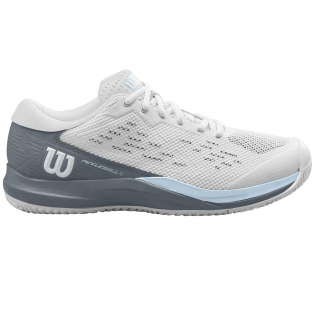 WRS329270U Wilson Women's Rush Pro ACE Pickler Pickleball Shoes (White/Stormy Weather/Classic Blue) - Right