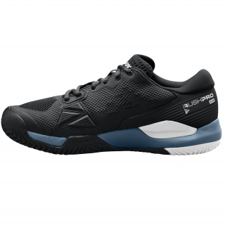 WRS330090U  Wilson Men's Rush Pro ACE Tennis Shoes (Black/China Blue/White) - Left