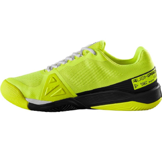 WRS331160U Wilson Men's Rush Pro 4.0 Tennis Shoes (Safety Yellow/Black/White) - Left