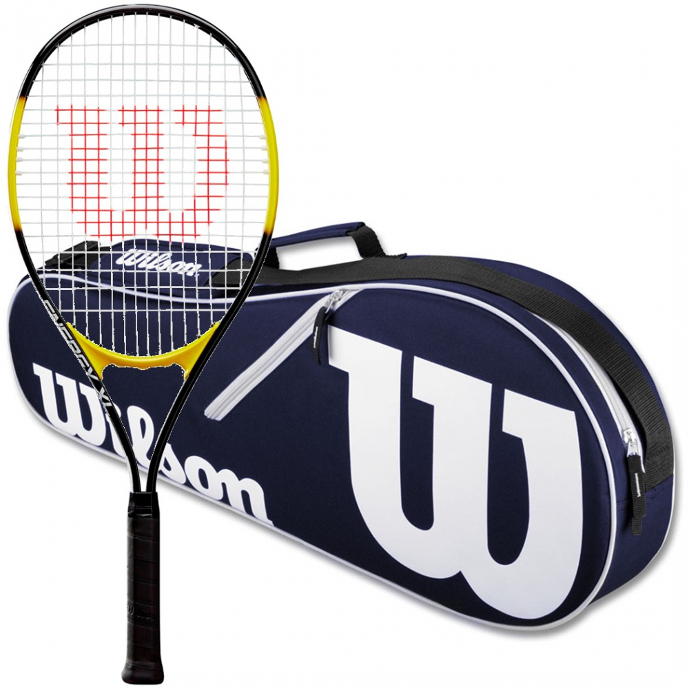 WRT30160U-WRZ601403-BNDL Wilson Energy XL Pre-Strung Recreational Tennis Racquet