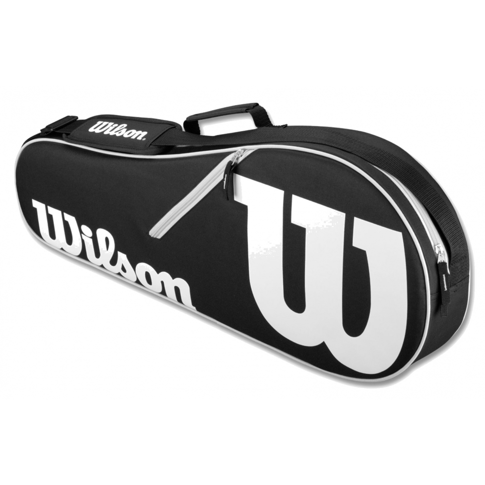 WRT58610U-Bag-BLK Wilson Hyper Hammer 5.3 Tennis Racquet Bundled w Advantage II Tennis Bag and 3 Tennis Balls (Black/White)