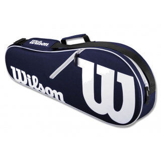 WR056110U-Bag-Ball-Navy Wilson H2 Hyper Hammer Tennis Racquet Bundled w Advantage II Tennis Bag and 3 Tennis Balls (Navy/White) 