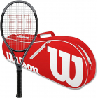 Wilson H2 Hyper Hammer Tennis Racquet Bundled w Advantage II Tennis Bag (Red/White)  -