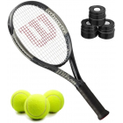 Wilson H2 Hyper Hammer Tennis Racquet Bundled w 3 Overgrips and 3 Tennis Balls -