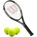 Wilson H2 Hyper Hammer Tennis Racquet Bundled w 3 Tennis Balls -