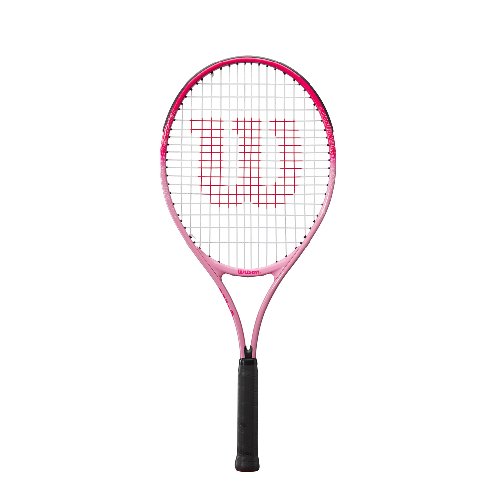 Wilson Burn Pink Girls' Tennis Racquet bundled a Can of Pink Tennis Balls