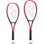 VCoreJr-BAG42112SR-Ball Yonex Junior VCore 7th Generation Scarlet Tennis Racquet Bundled with a Yonex Team Backpack and a Can of 3 Tennis Balls (Red)