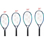 YonexJr-RedFoam Yonex Junior Sky Blue Tennis Racquet Prestrung bundled w 3 Red Foam Tennis Balls b