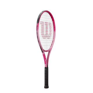 Wilson Burn Pink Junior Tennis Racquet bundled with a Pink/White Advantage II Tennis Bag 