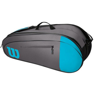WR8009802001 Wilson Team 6 Pack Tennis Bag (Blue/Gray)