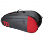 WR8009803001 Wilson Team 6 Pack Tennis Bag (Red/Gray)