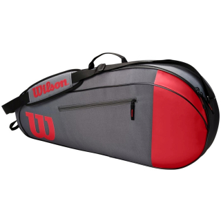 WR8011502001 Wilson Team 3 Pack Tennis Bag (Red/Gray)