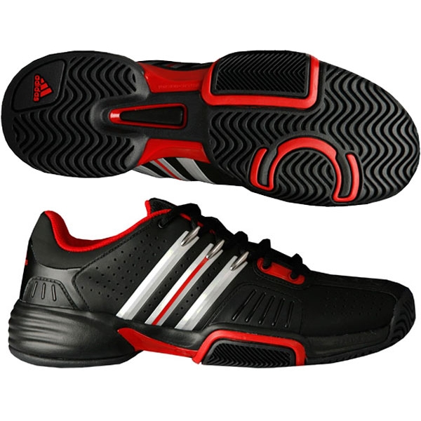 Adidas Barricade Team Mens Tennis Shoes Blk/ Red/ Sil - Do It Tennis