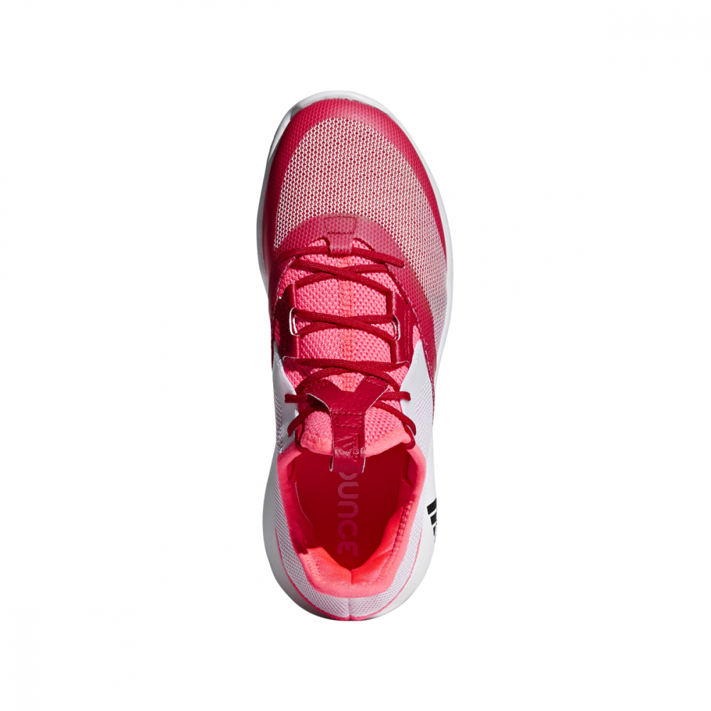 Adidas Women's Adizero Defiant Bounce Tennis Shoes (Flash Red/White/Scarlet)
