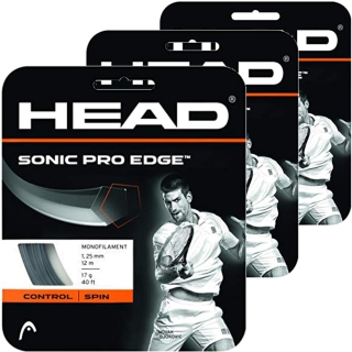sets of Head Sonic Pro 17g black Tennis String 3 
