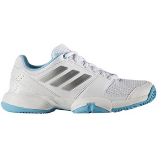 Adidas Barricade Club Junior Tennis Shoe (White/Silver/Light