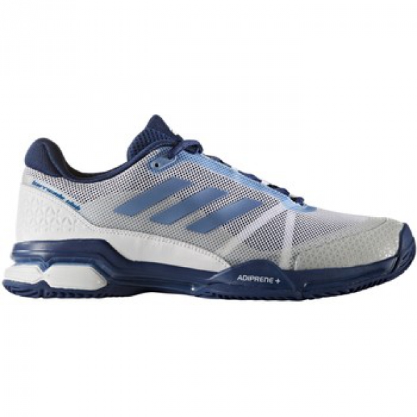 Adidas Men's Barricade Club Tennis Shoe (White/Tech Blue/Mystery Blue ...