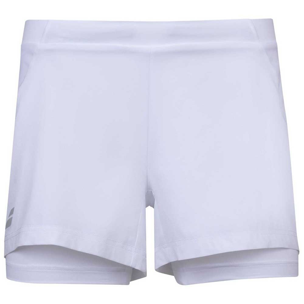 Babolat Girl's Exercise Tennis Shorts (White/White)