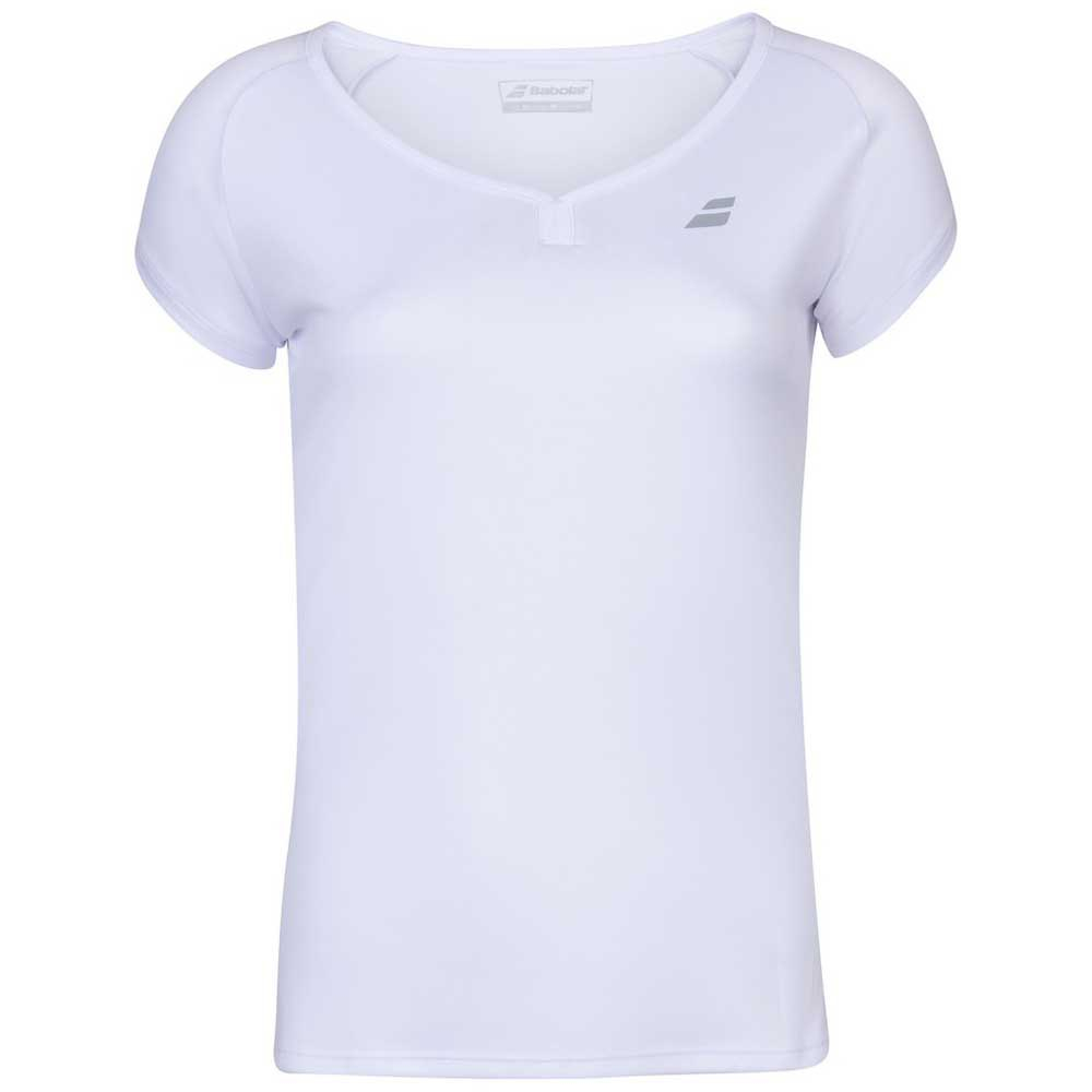 Babolat Women's Play Cap Sleeve Tennis Top (White/White)