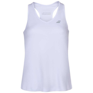 Babolat Women's Play Cap Sleeve Tennis Tank Top (White/White)
