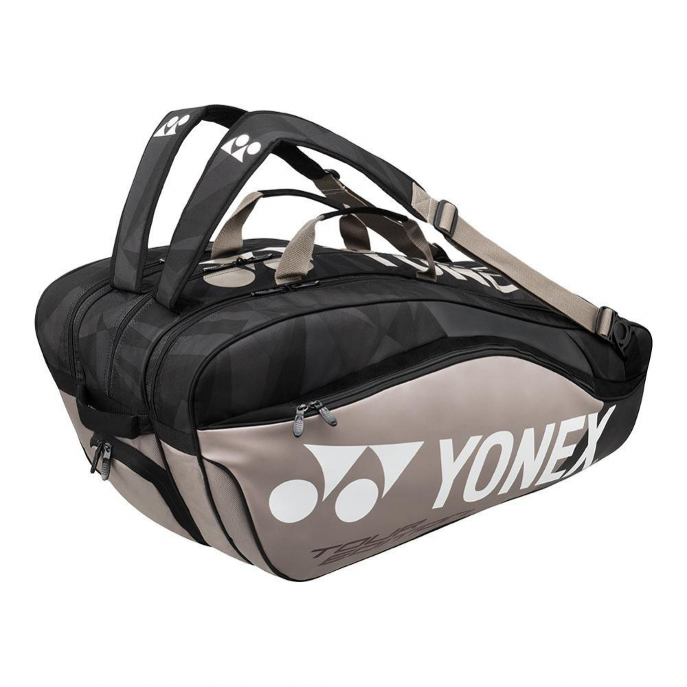 Yonex Pro Series 9-Pack Racquet Bag (Black/Platinum)